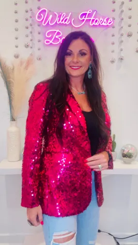 The Pink Sequin Blazer