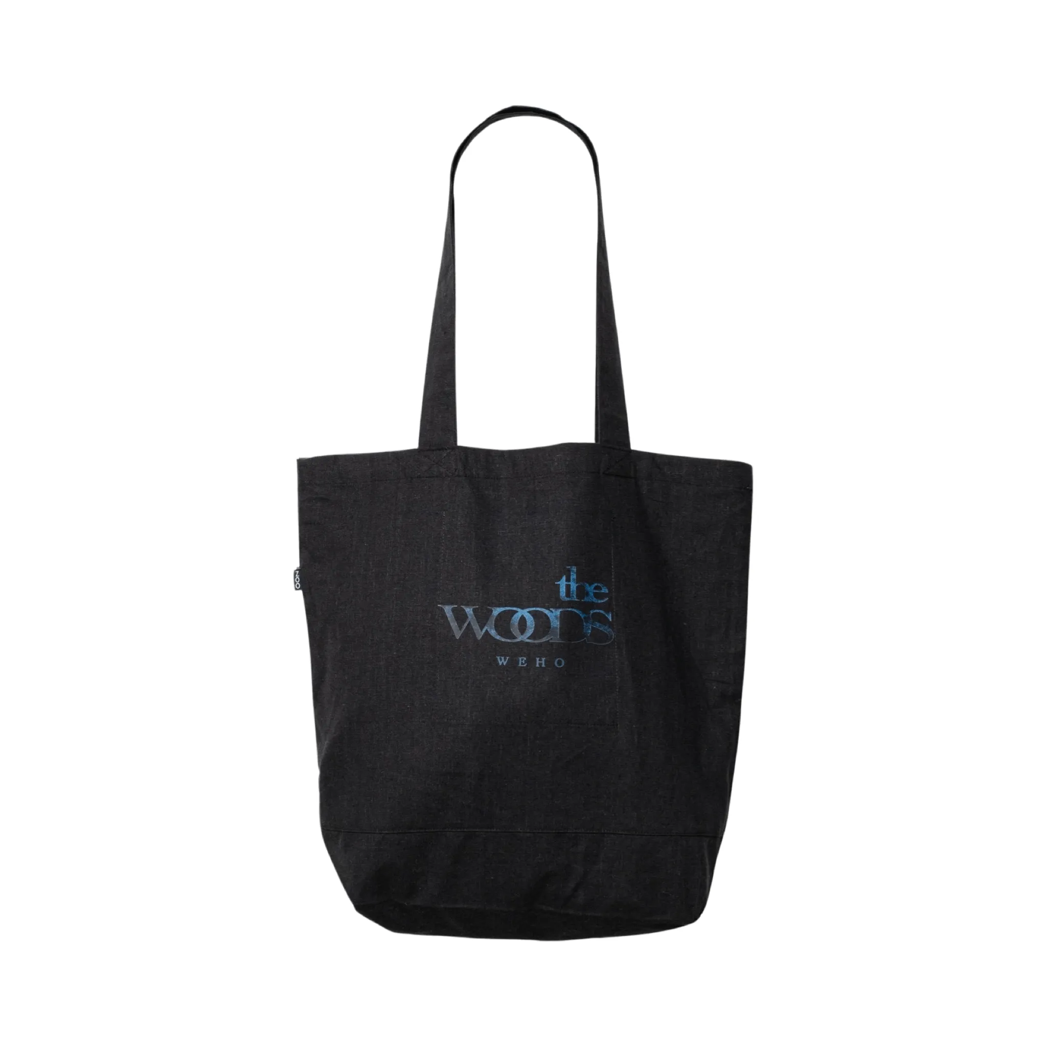 the WOODS HEMP TOTE BAG BLACK