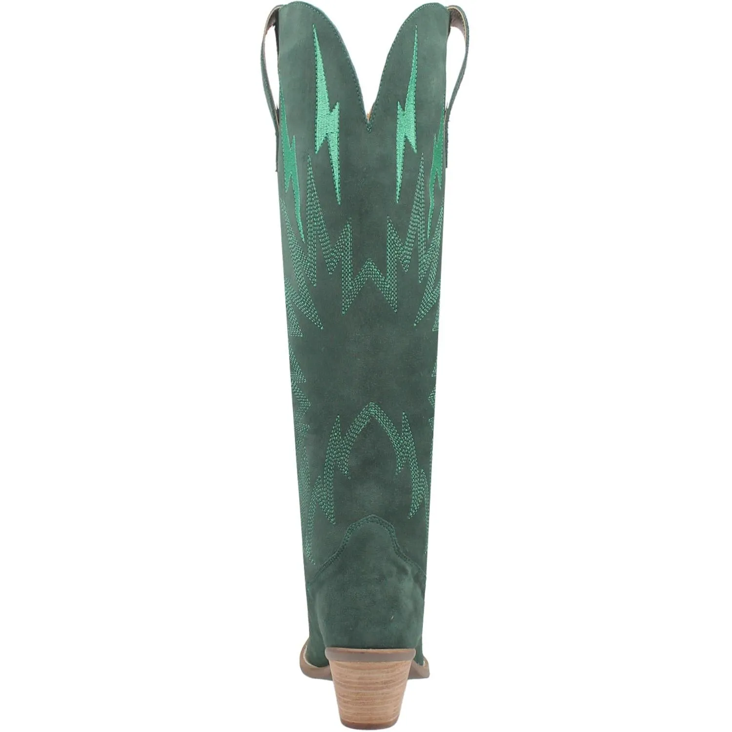 Thunder Road Green Suede Lightning Bolt Leather Boots (DS)