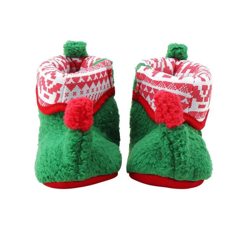 Toddlers Baby Shoes Anti-slip Christmas Boot Girl Boy Warm Booties Prewalkers LY1 SM6