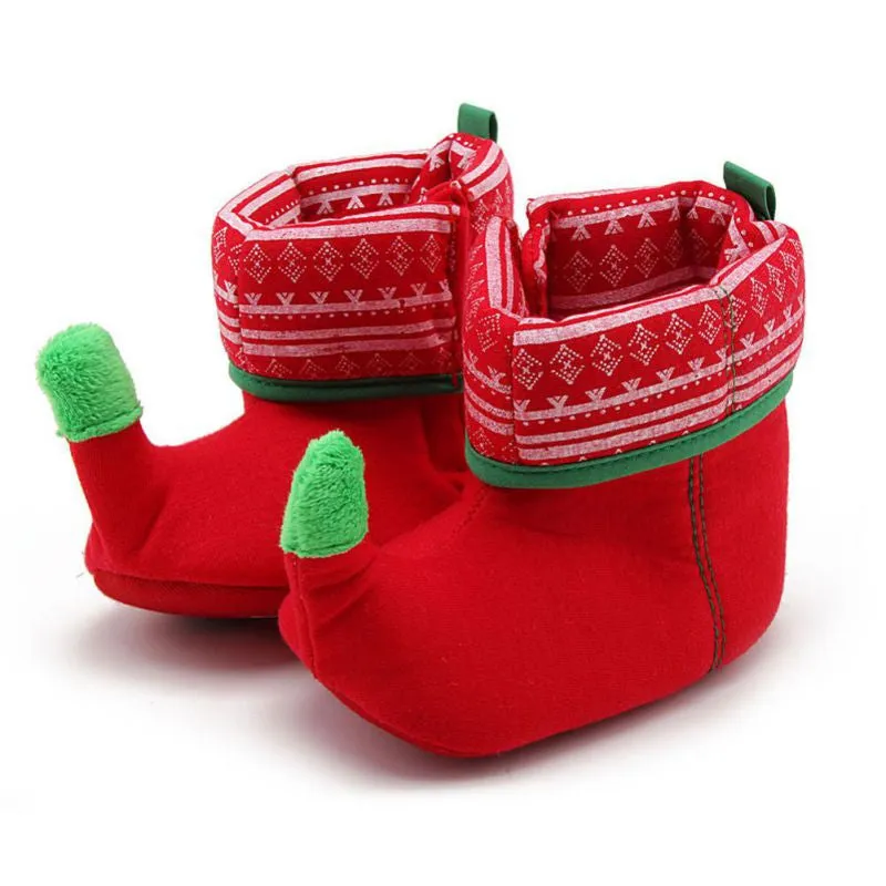 Toddlers Baby Shoes Anti-slip Christmas Boot Girl Boy Warm Booties Prewalkers LY1 SM6