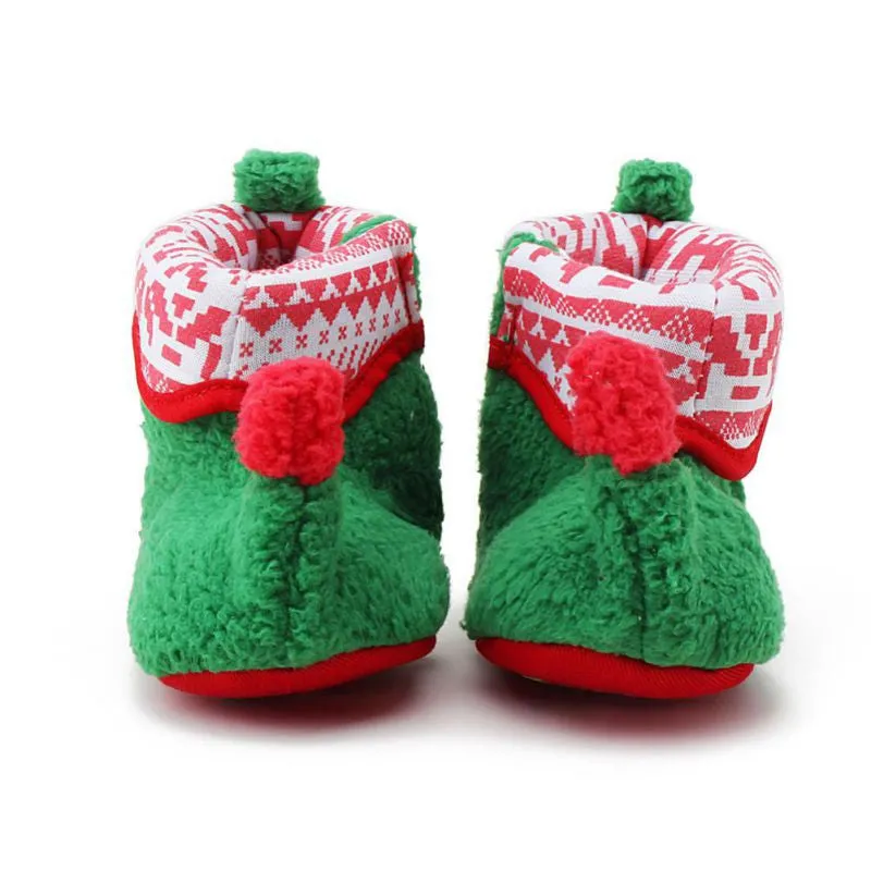 Toddlers Baby Shoes Anti-slip Christmas Boot Girl Boy Warm Booties Prewalkers LY1 SM6