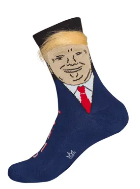 Unisex Trump Dress Crew Socks with Hair