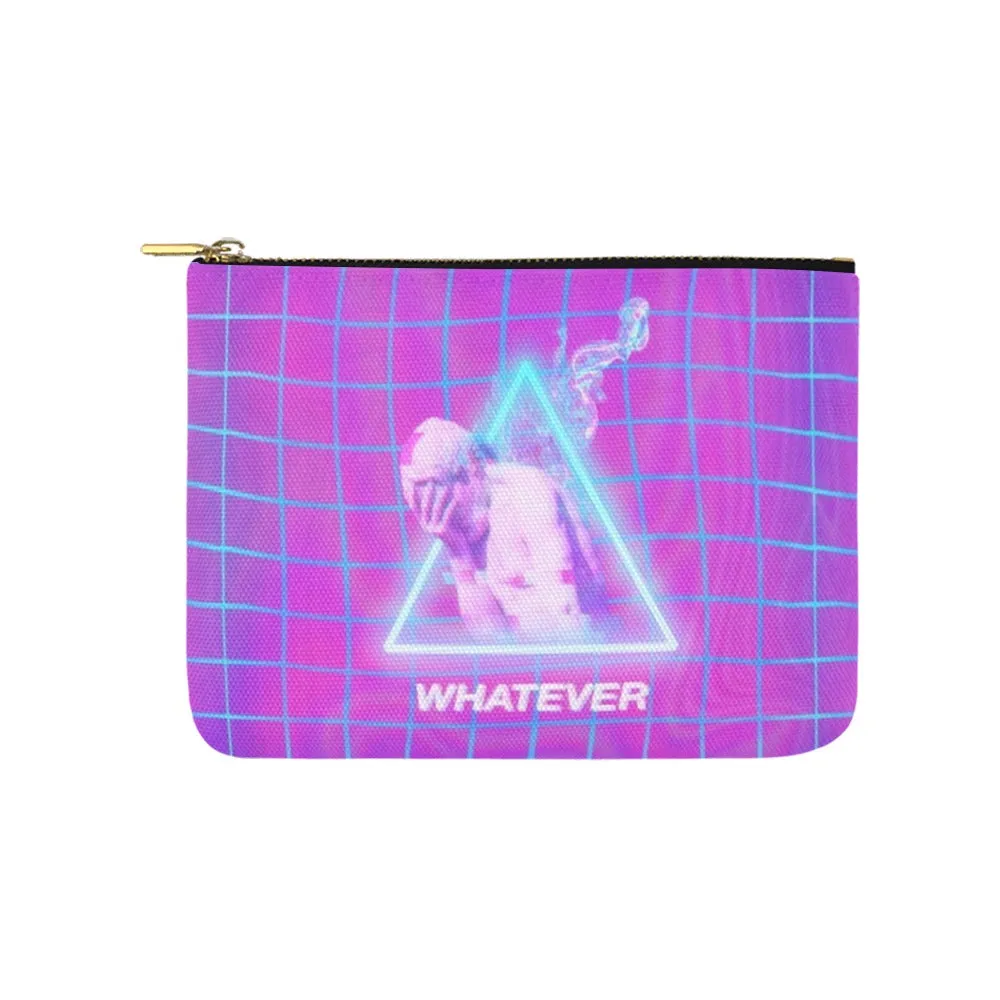 Vaporwave Glitch Statue Canvas 8''x 6'' Carry-All Zipper Pouch