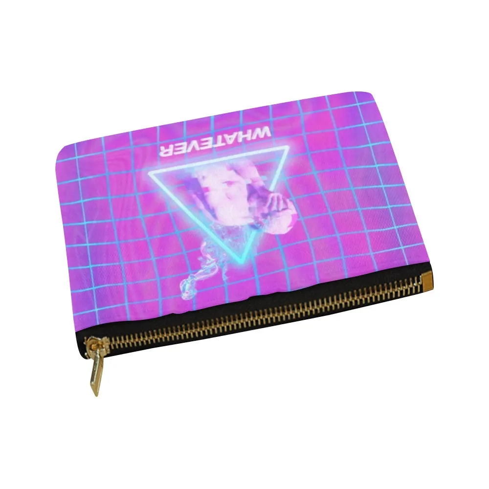 Vaporwave Glitch Statue Canvas 8''x 6'' Carry-All Zipper Pouch