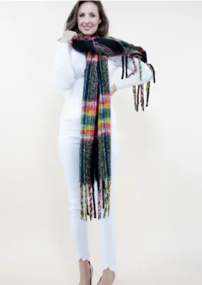 Vibrant Colourful Plaid Scarf