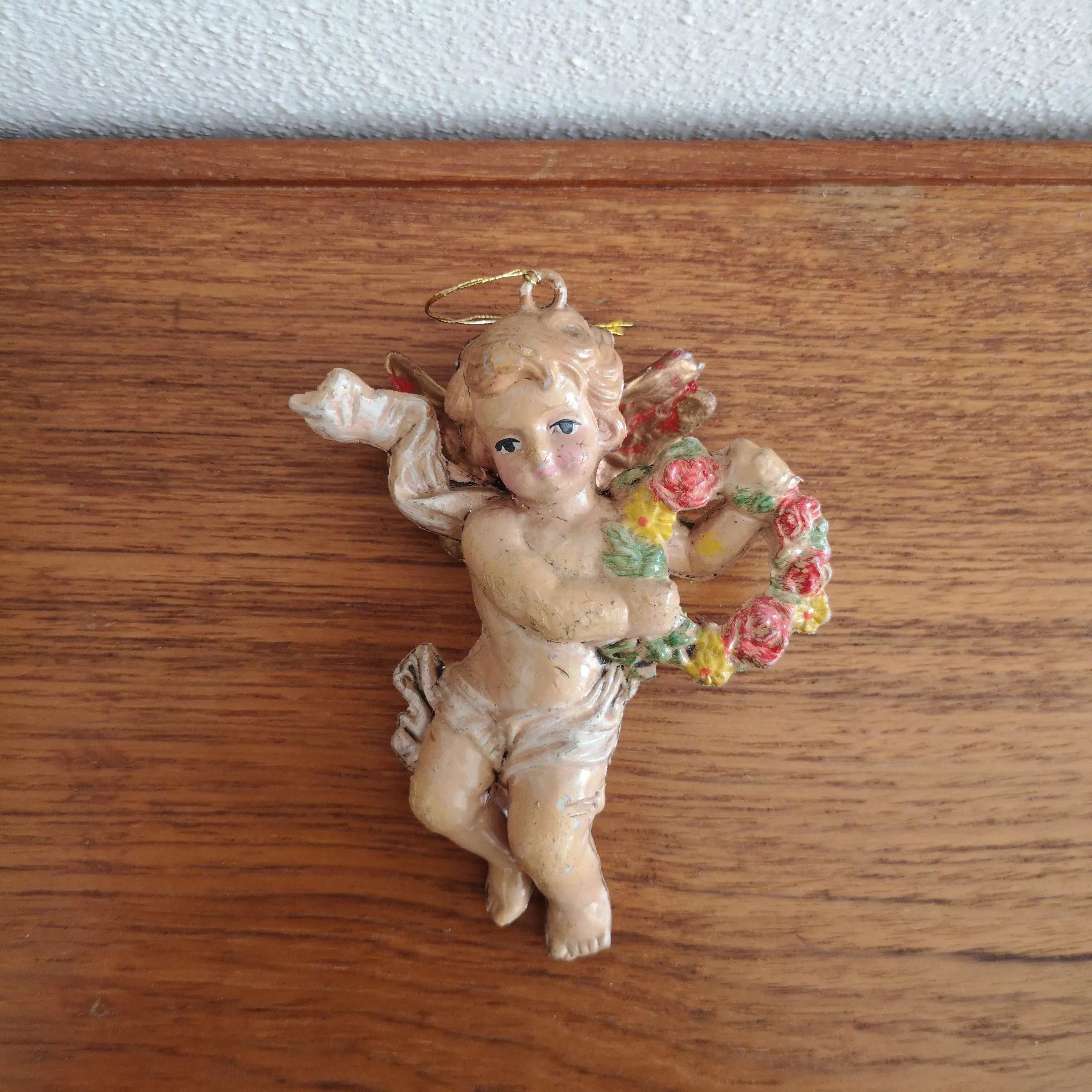 Vintage christmas ornament angel F