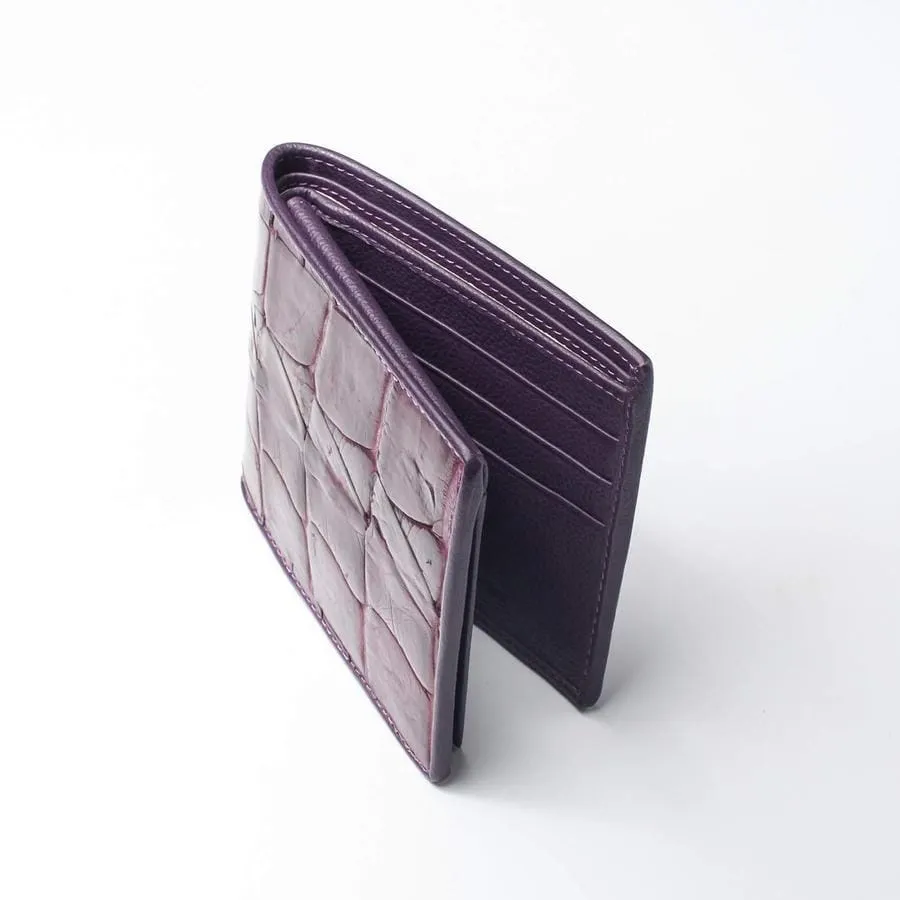 Violet Crocodile Tail Skin Mens Wallets