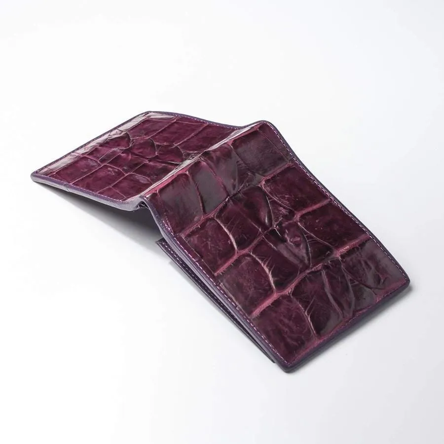 Violet Crocodile Tail Skin Mens Wallets