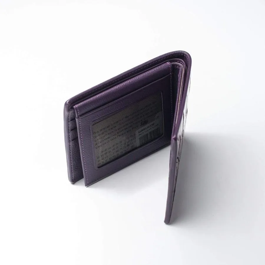 Violet Crocodile Tail Skin Mens Wallets