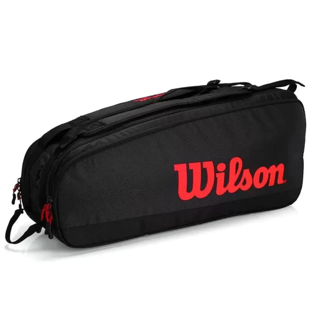 WILSON Tour 6R Tennis Kit Bag (Red/Black)