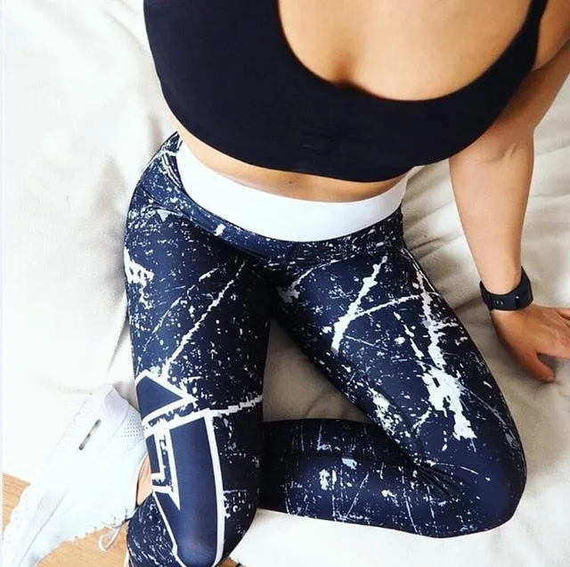 Women Leggings Slim High Waist Elasticity Leggings Fitness Printing leggins Breathable Woman Pants Leggings Push Up Strength