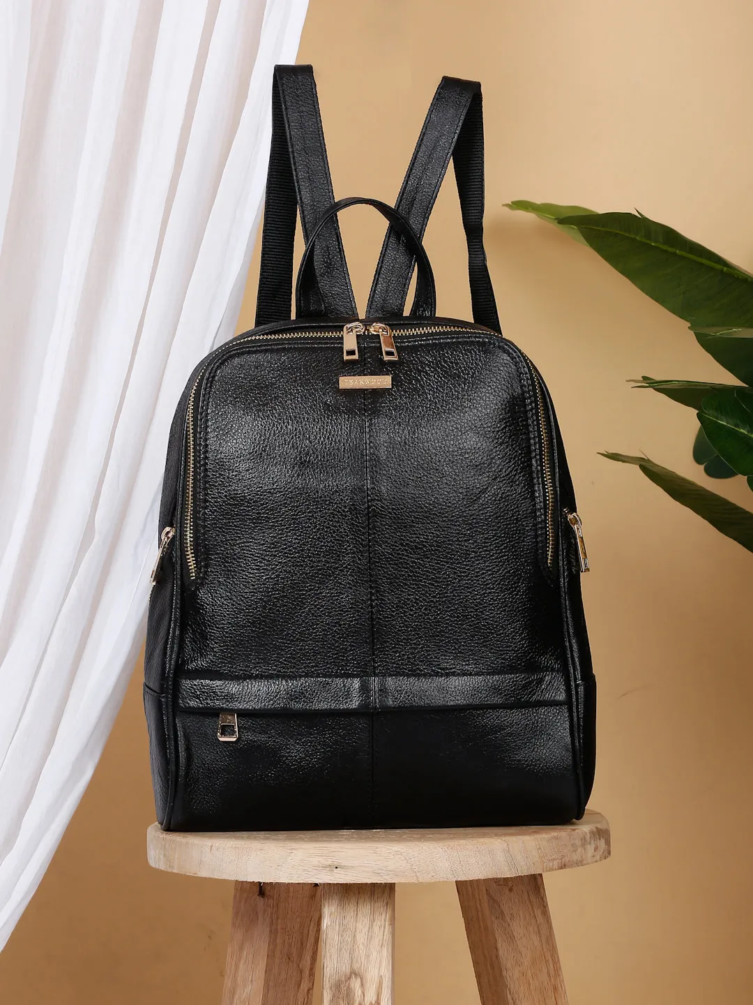 Women's Texture Leather Backpack