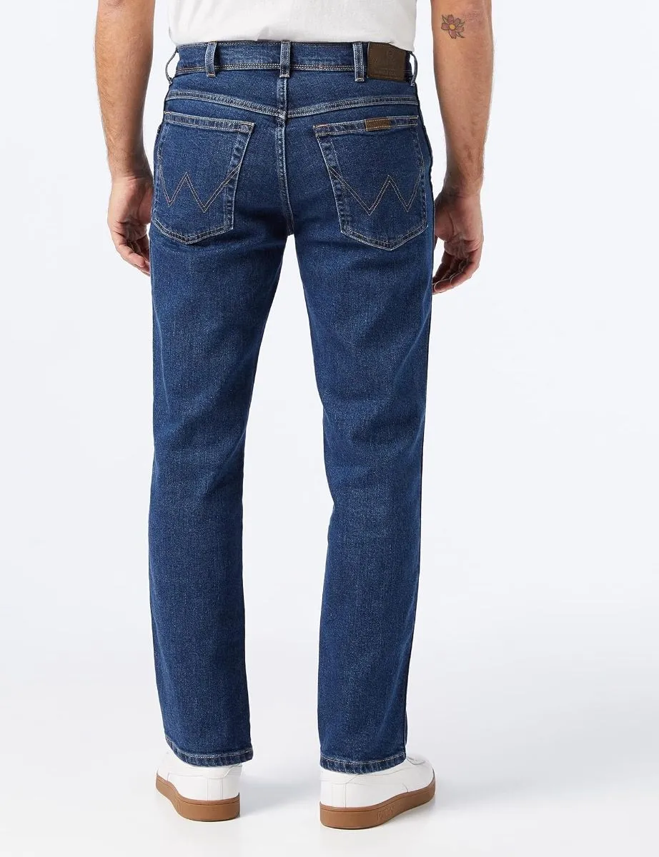 Wrangler Durable Stretch Denim Jeans Darkstone Blue