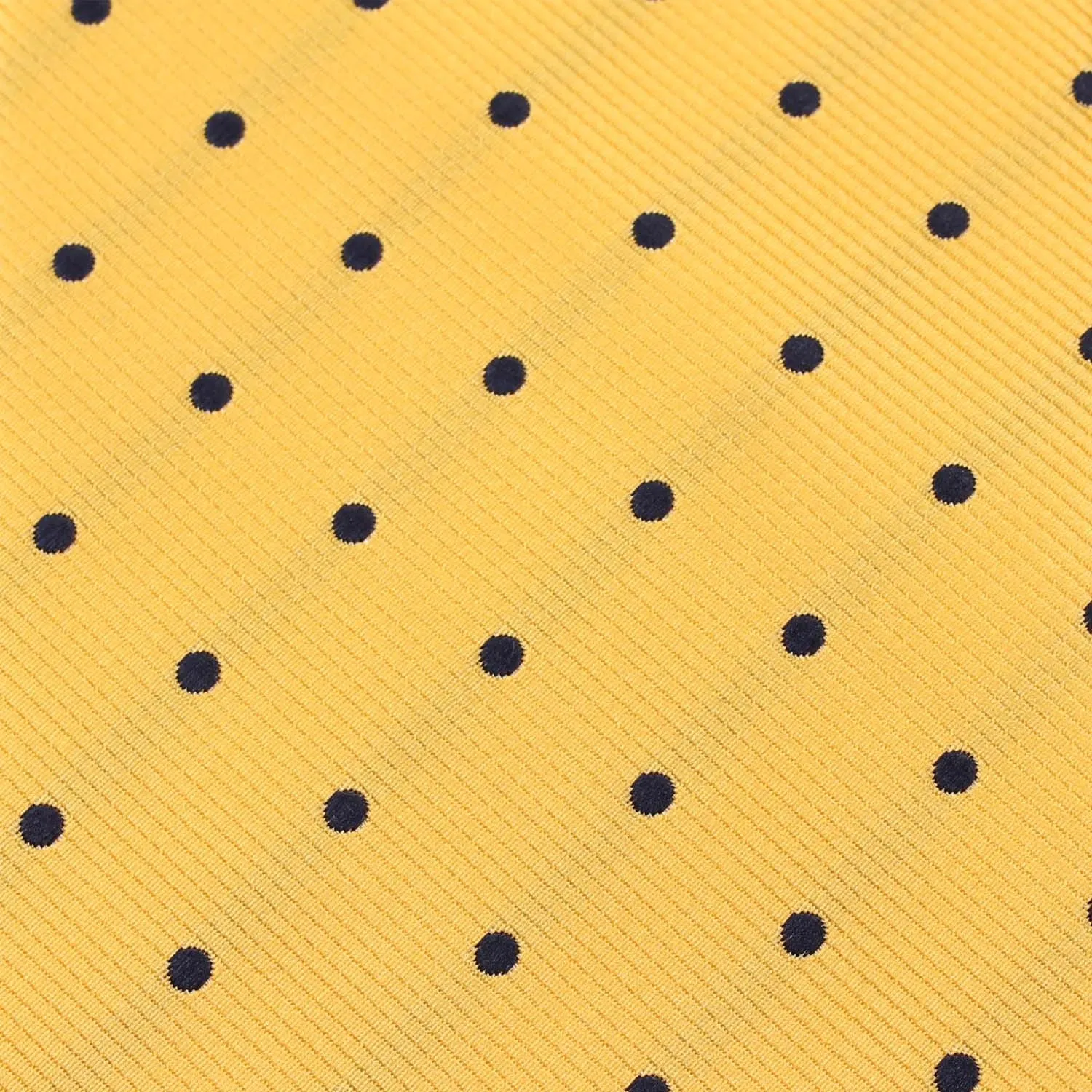 Yellow Pocket Square with Polka Dots