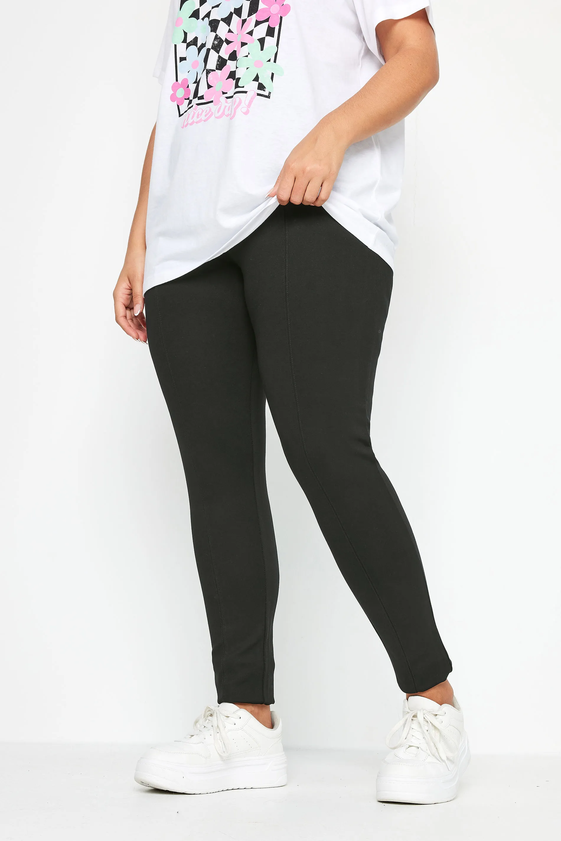 YOURS BESTSELLER Curve Black Ponte Premium Stretch Trousers