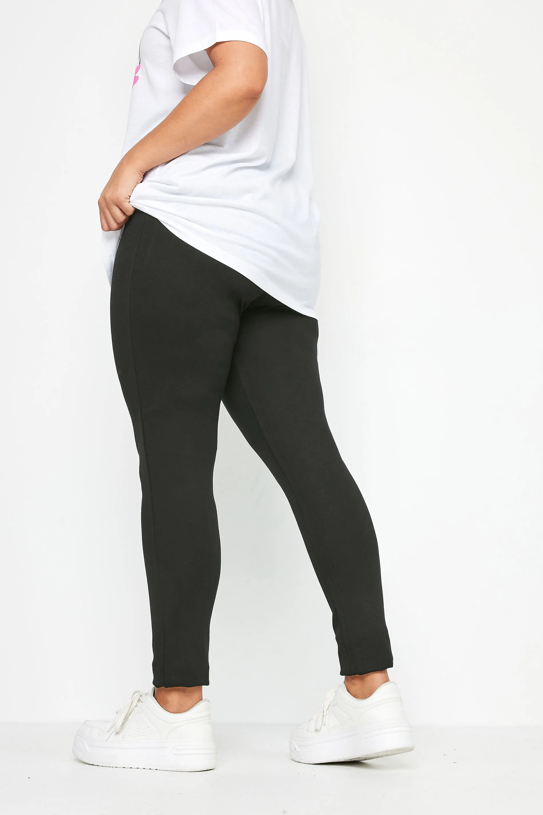 YOURS BESTSELLER Curve Black Ponte Premium Stretch Trousers