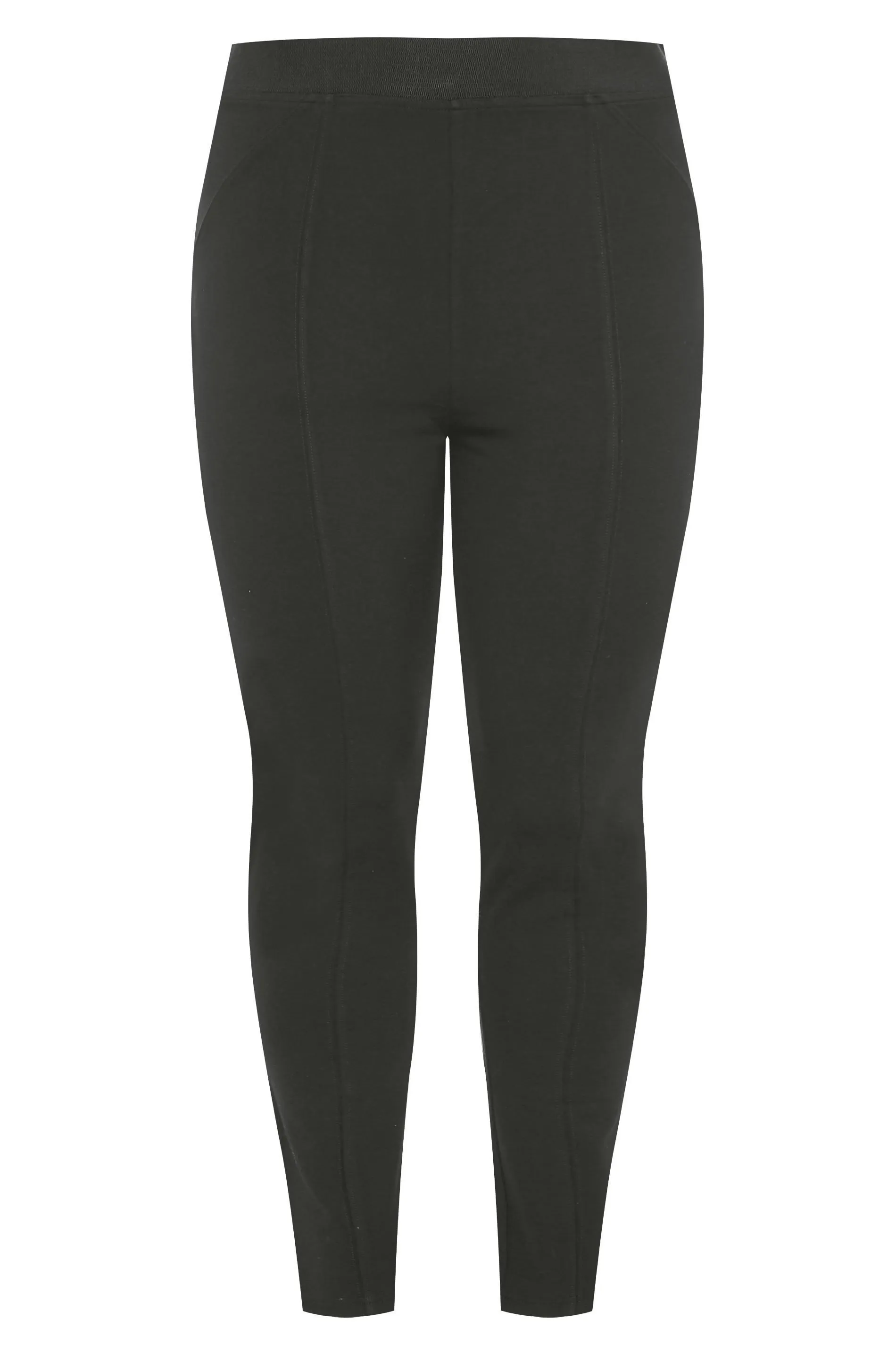 YOURS BESTSELLER Curve Black Ponte Premium Stretch Trousers