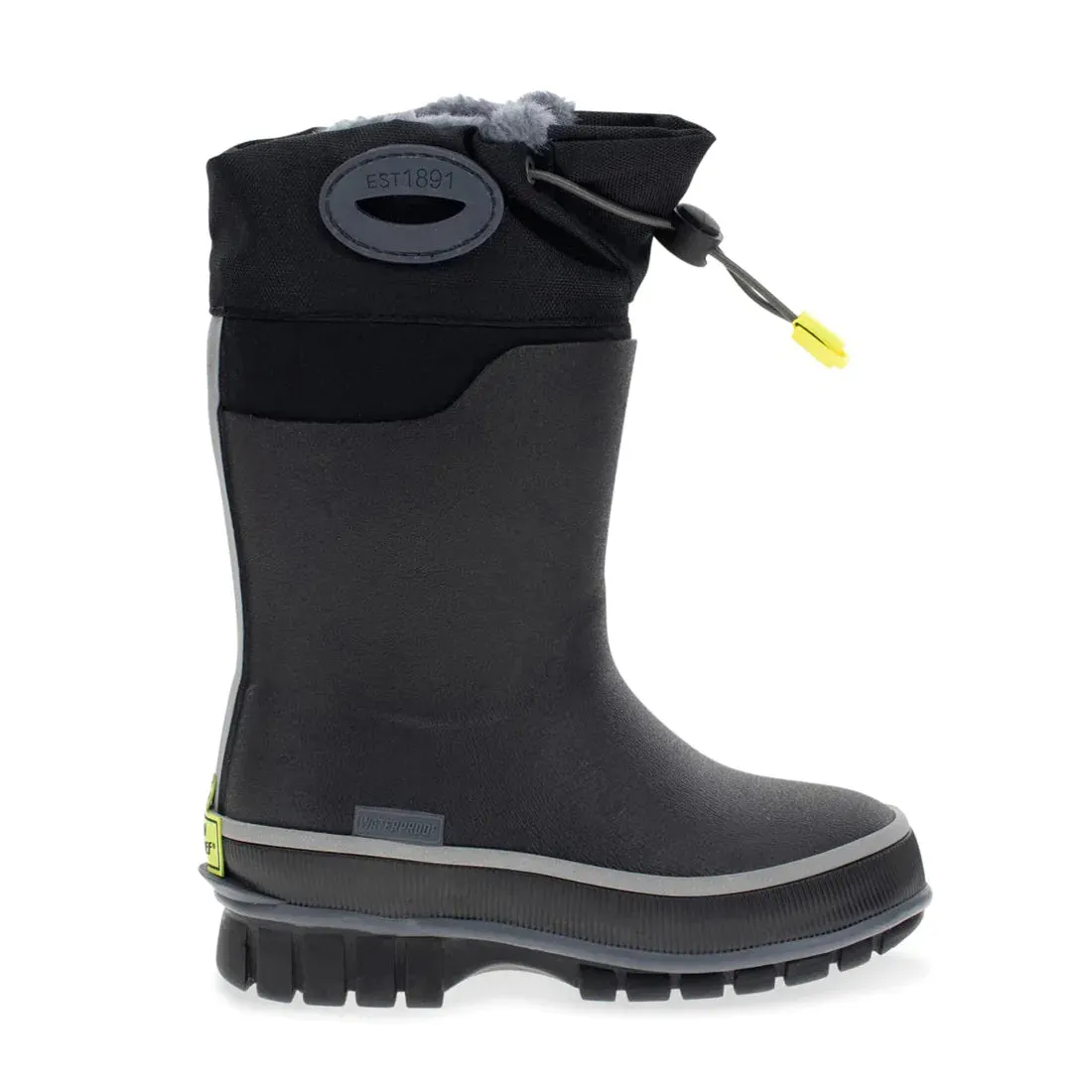 Youth Black Neoprene Snow Boots