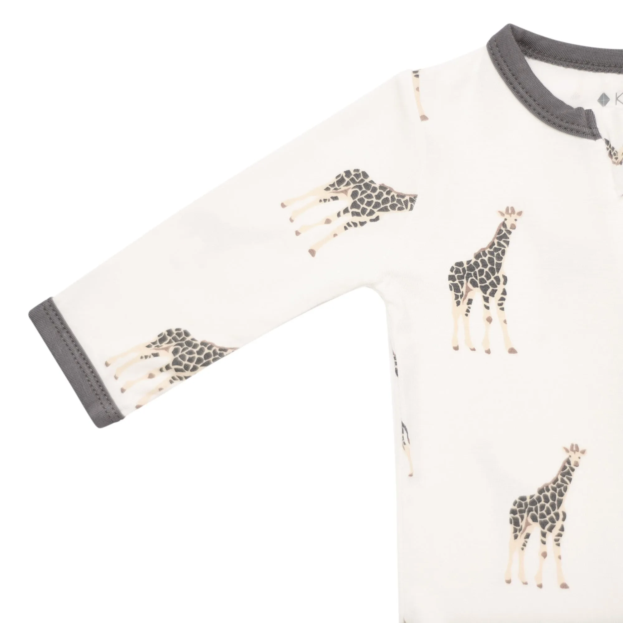 Zippered Footie in Giraffe