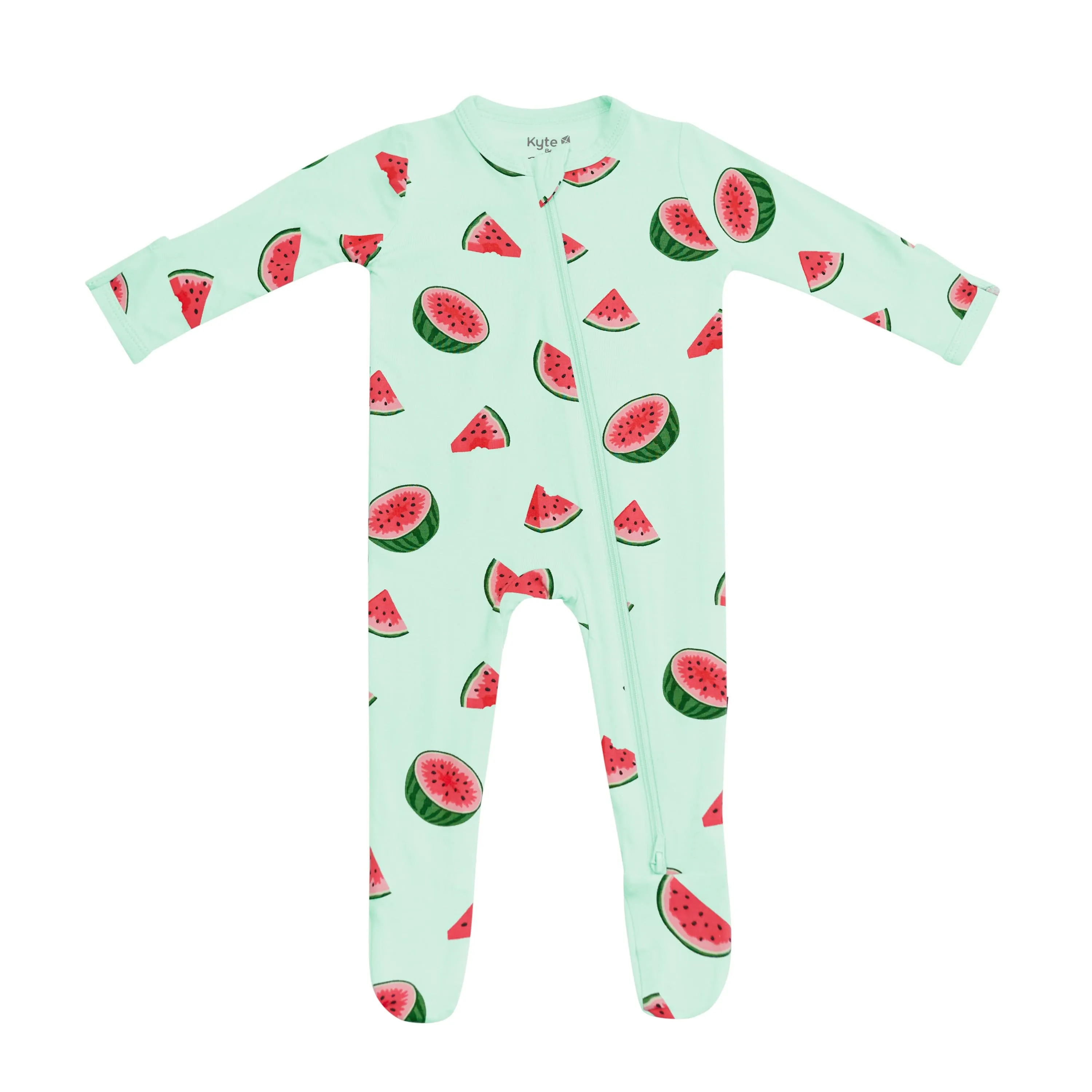 Zippered Footie in Watermelon