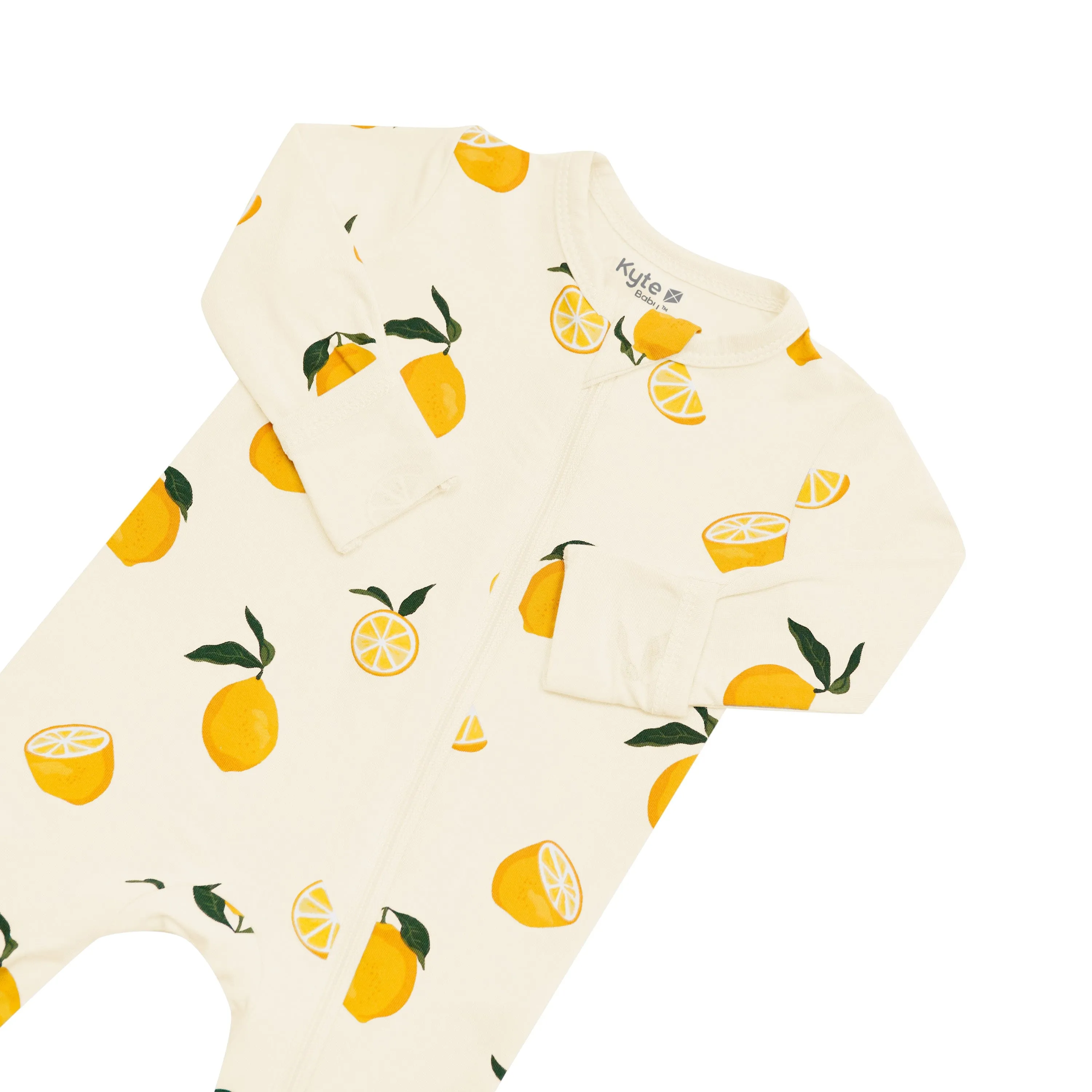 Zippered Romper in Lemon