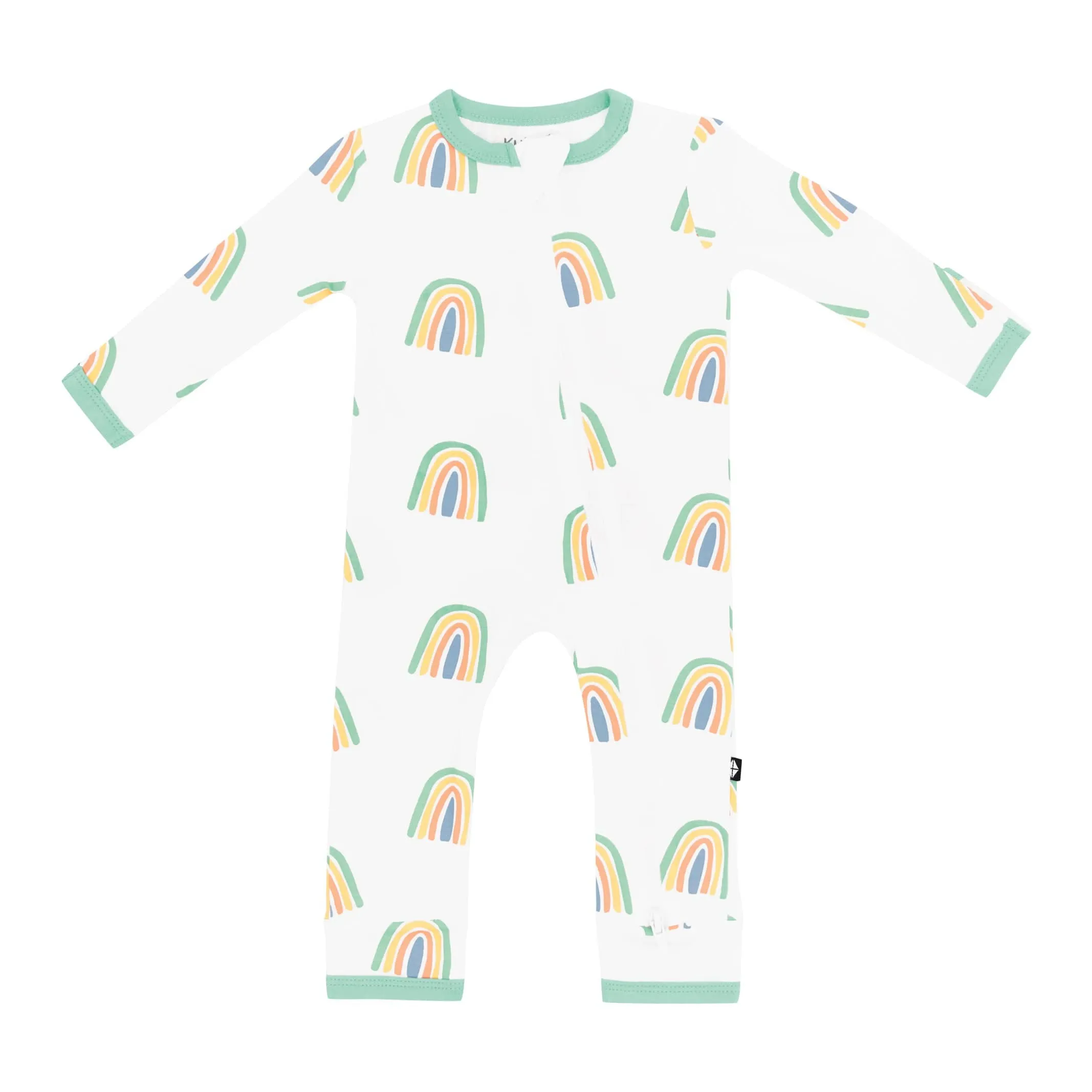 Zippered Romper in Wasabi Rainbow